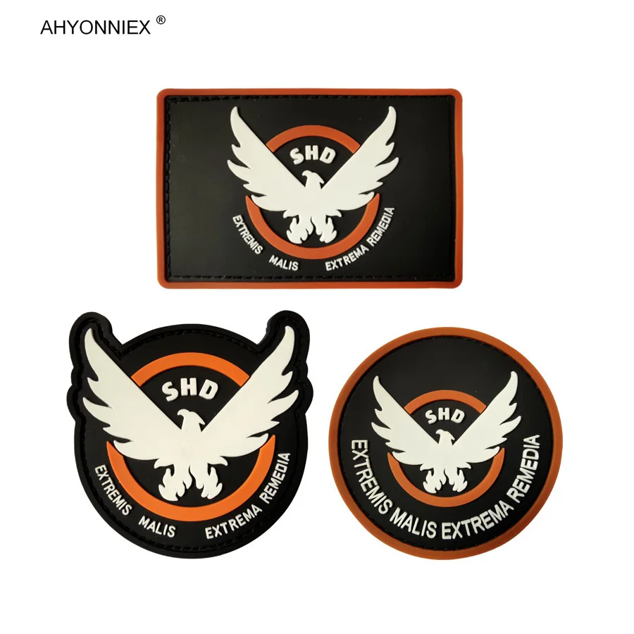 AHYONNIEX 1 Piece Concave-convex Three-dimensional Rubber Armband Badge Flag Tactical Morale Cloth Sticker DIY Patch In Stocking