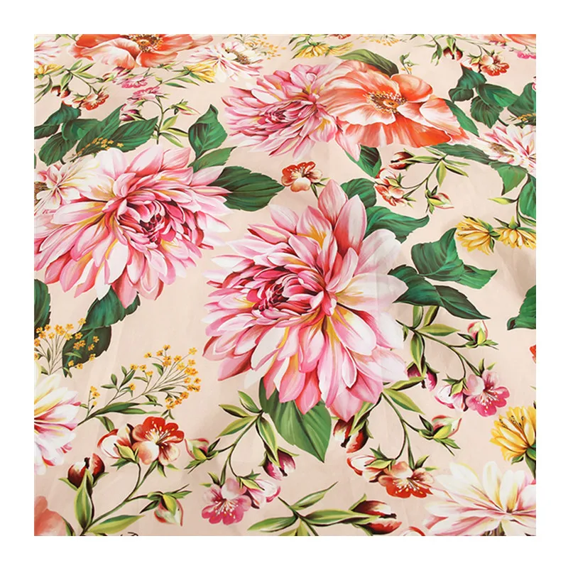 26 Styles of Italian D Brand Flower Series 100% Polyester Printed Fabric for Sewing Dress Shirt Textile DIY Clothing Fabric