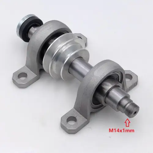 Imagen 1 del producto Polea De eje de husillo de rosca M14 de 2 rodamientos, accesorio para torno de madera DIY, compatible con portabrocas K01-65/50 4 pulgadas, hoja de sierra, M14 x 1mm