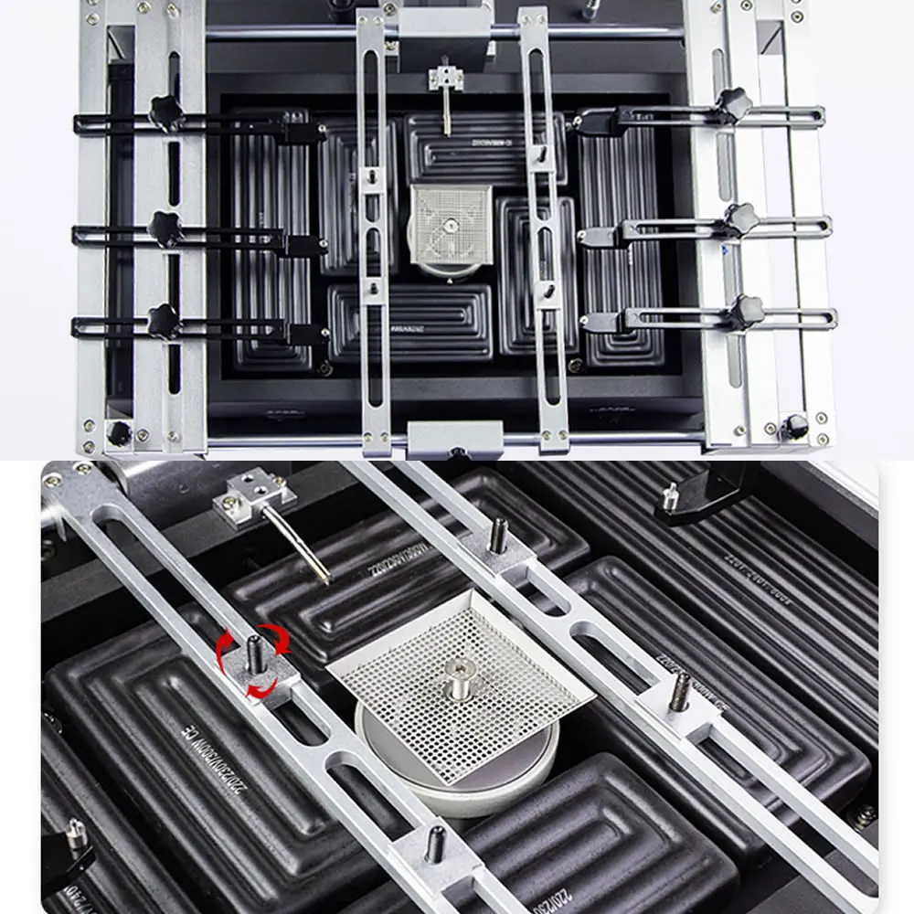 Original ZM-R5830 BGA Rework Station Hot Air 3 Heating Zones PCB Board Chips Repair System Welding Reballing Machine 4500W 220V