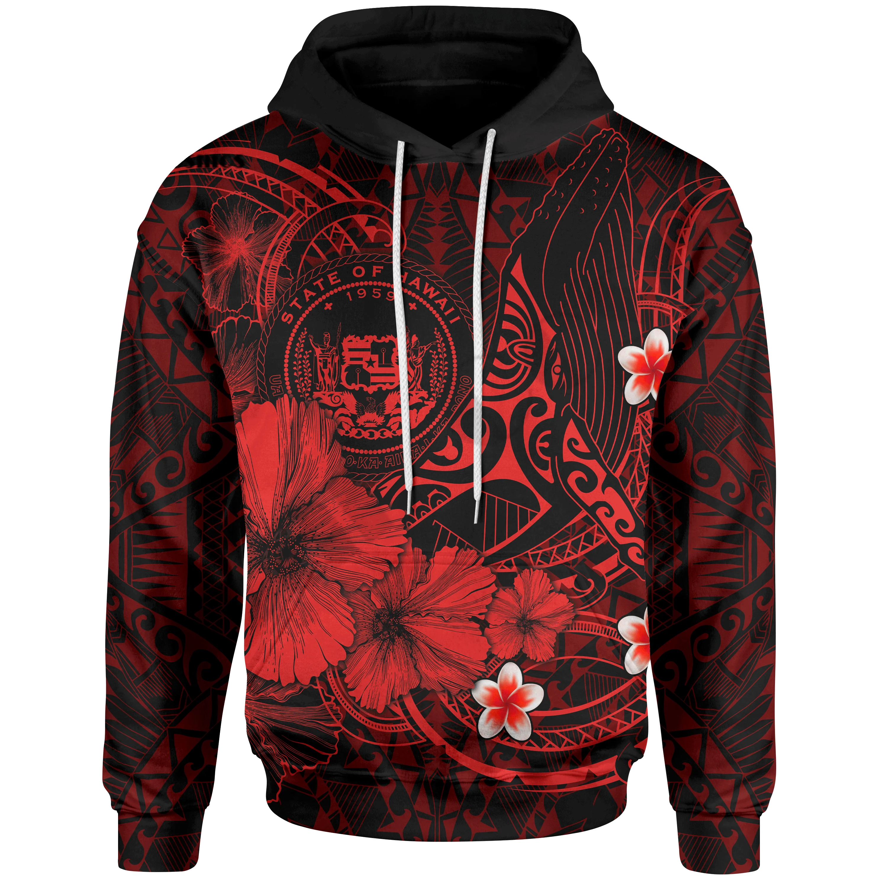 

PLstarCosmos 3DPrint Newested Polynesian Hawaii Tribal Hibiscus Tattoo Unique Harajuku Pullover Streetwear Unisex Hoodies/Zip -5