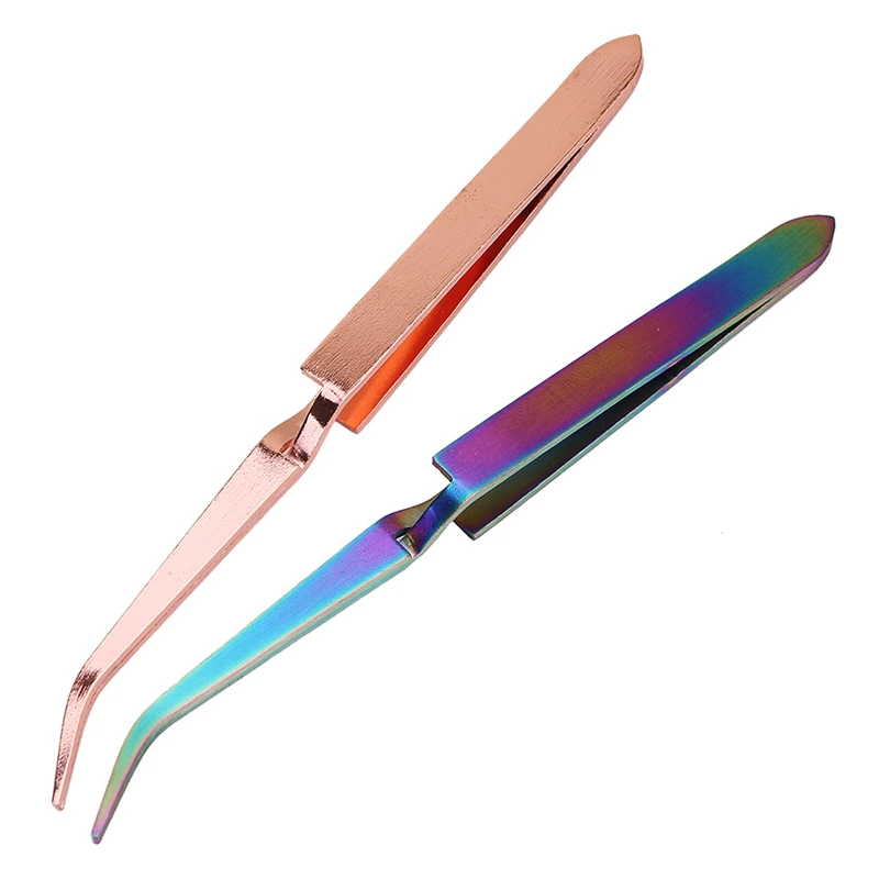 Roségoldene antistatische Pinzette, Nagelkunst-Werkzeug für Acryl-Gel-Bildhauerei, Formung, DIY-Clip, Maniküre-Werkzeug – Detail 1