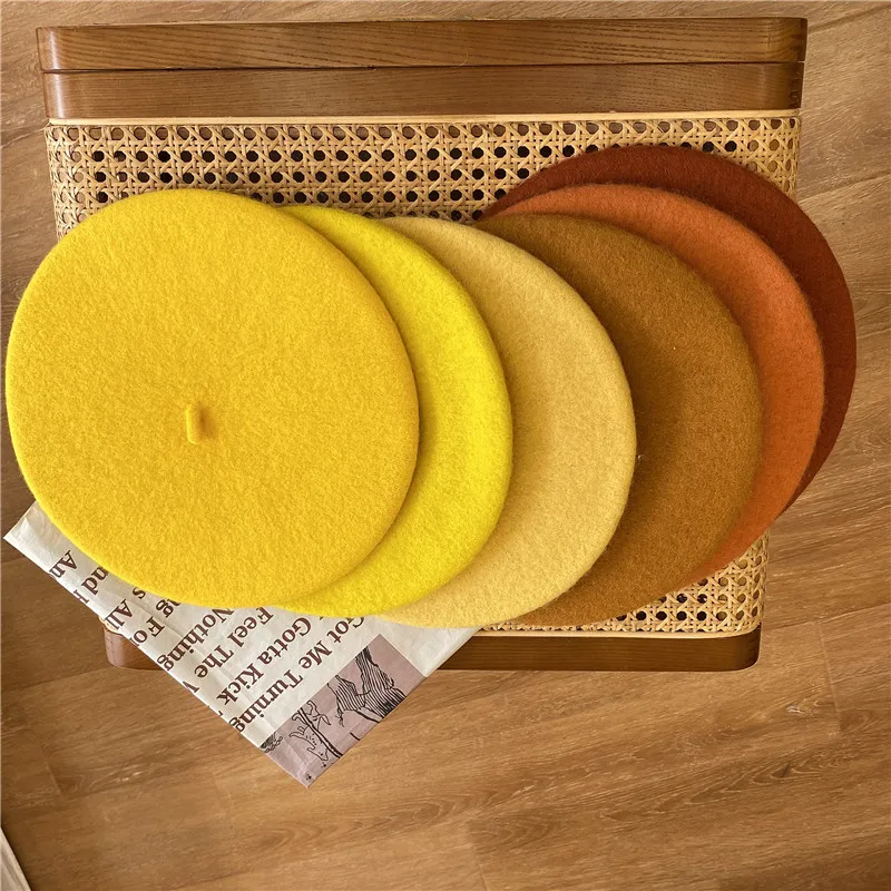Dicke, warme Wollmütze, 70g Gewicht, für Mädchen und Frauen, lässige Vintage-Rundmütze, Kürbismütze, Gorros – Detail 9