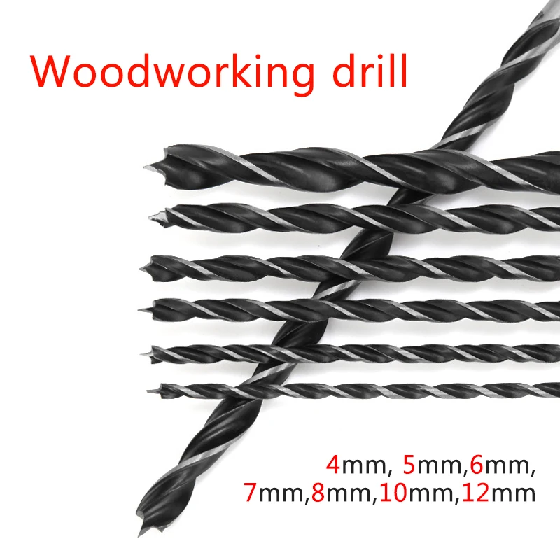 7pcs Extra Long Twist ferramentas furade Brad Point Wood Drill Bit Set 12