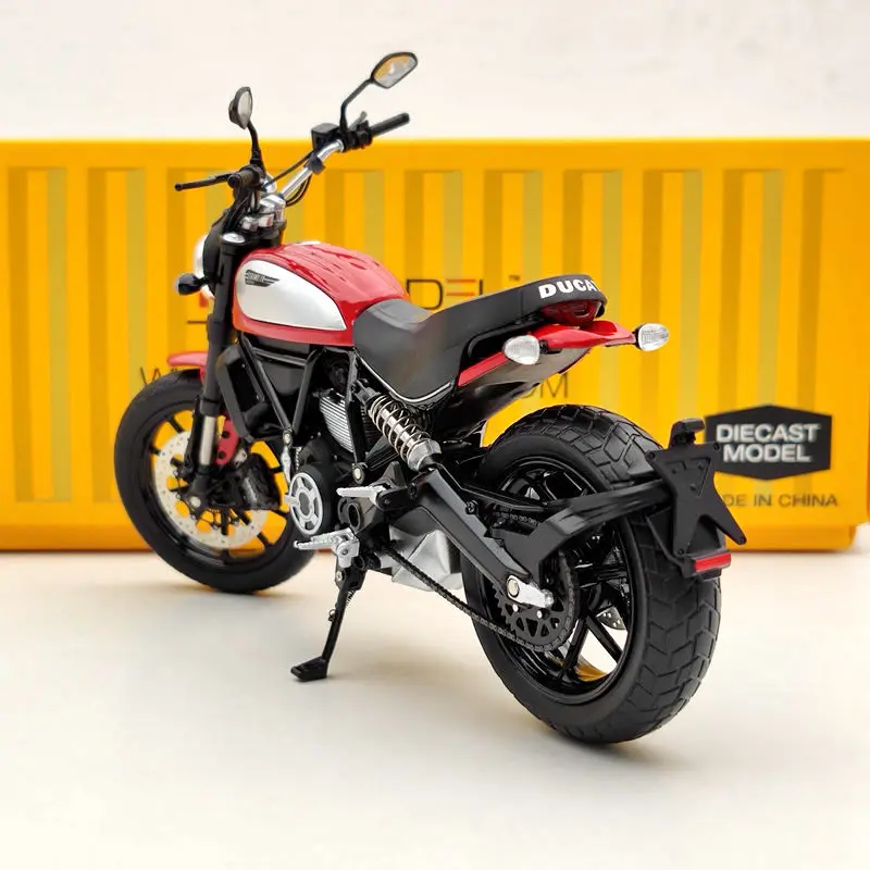 TSM 1:12 For D~cati Scrambler Icon 803CC 2015 Rosso TSMMC004 Red Motorcycle Diecast Models