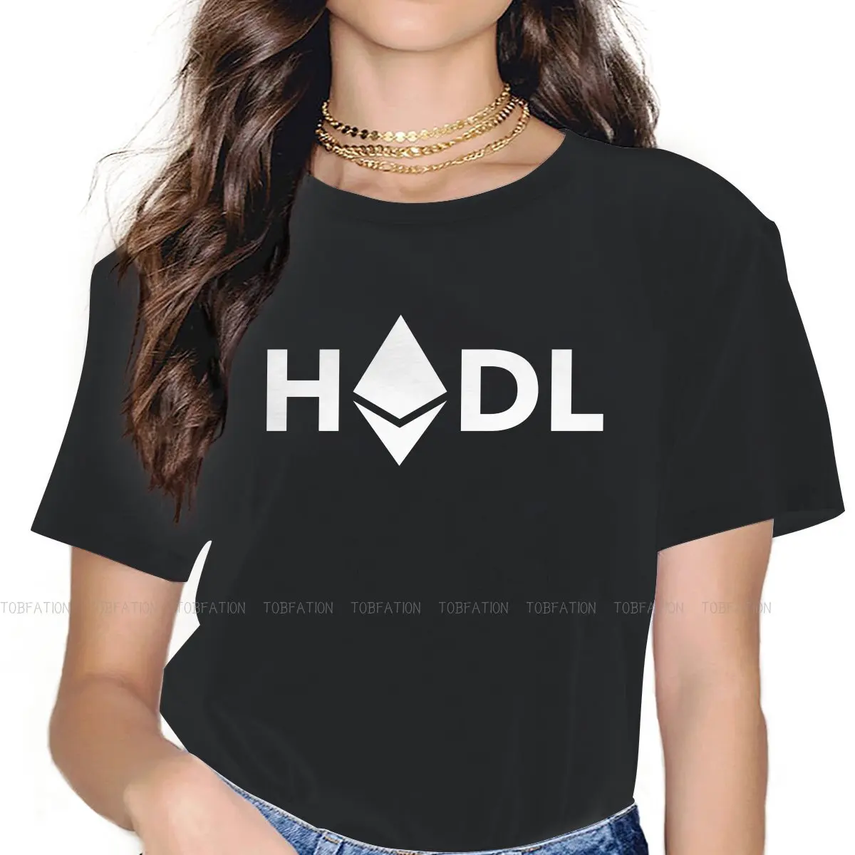 

Милая женская футболка HODL Ethereum для девушек, Биткоин, криптовалюты, мемы, блузы в стиле Харадзюку, повседневные винтажные Топы большого размера с коротким рукавом