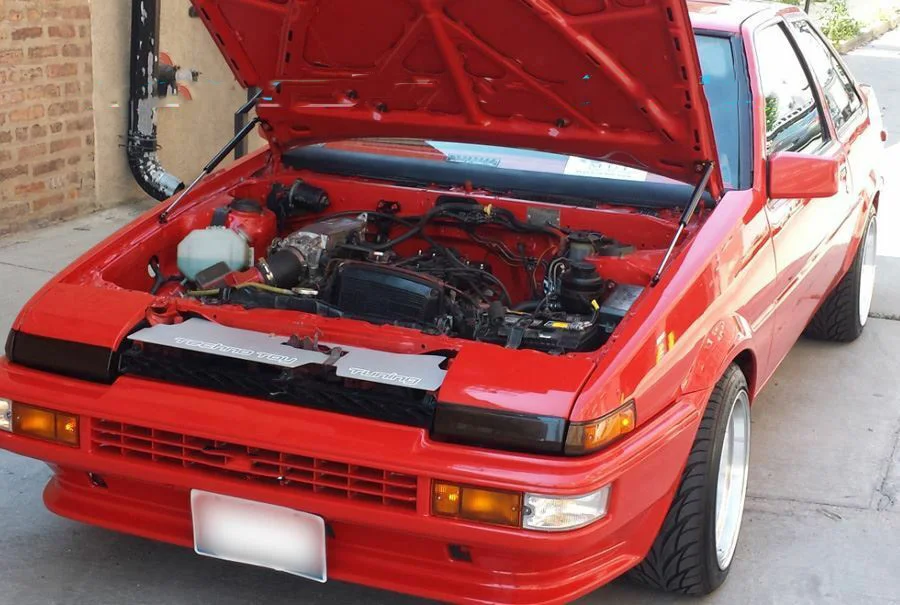For Toyota  COROLLA LEVIN AE86 AE85 1983-1987 Front Hood Bonnet Modify Gas Struts Lift Support Shock Damper Carbon Fiber
