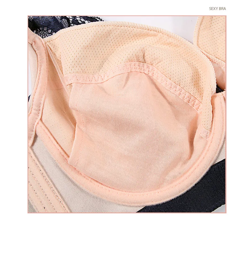 Plus Size Bras for Women Sexy Lace Brassiere Push Up Underwire Lingerie