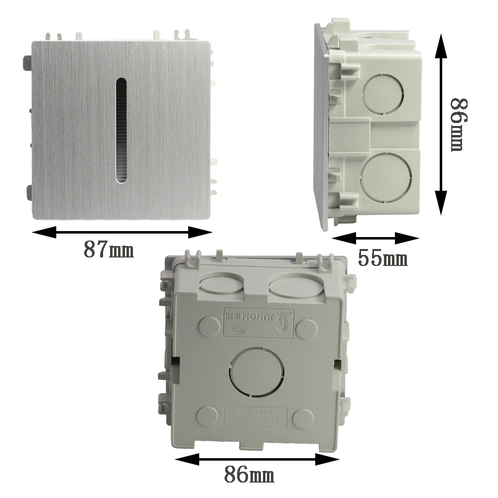 Imagem -04 - Alumínio Quadrado Led Luz da Escada 3w Luz de Parede Interior Ac85265v Recessed Escada Passo Luz Corredor Luz da Noite