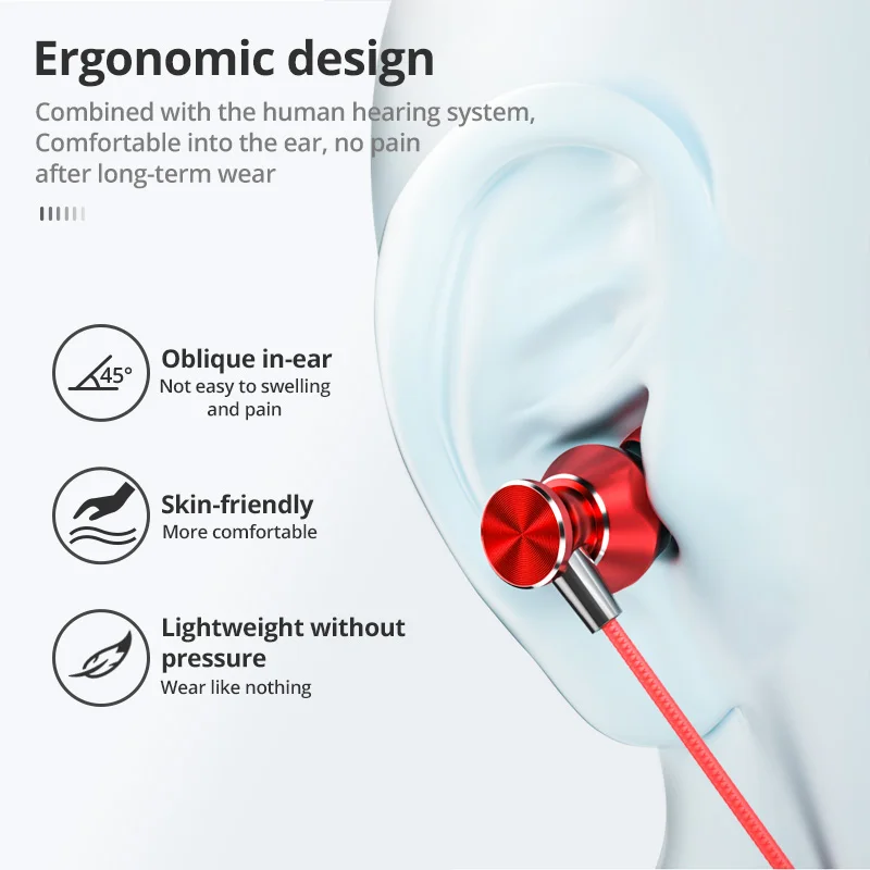 FONKEN For Xiaomi Earphone Wired Control Bass Stereo Earbuds Sports Waterproof Earphone Music Headsets For Samsung Huawei Earbud