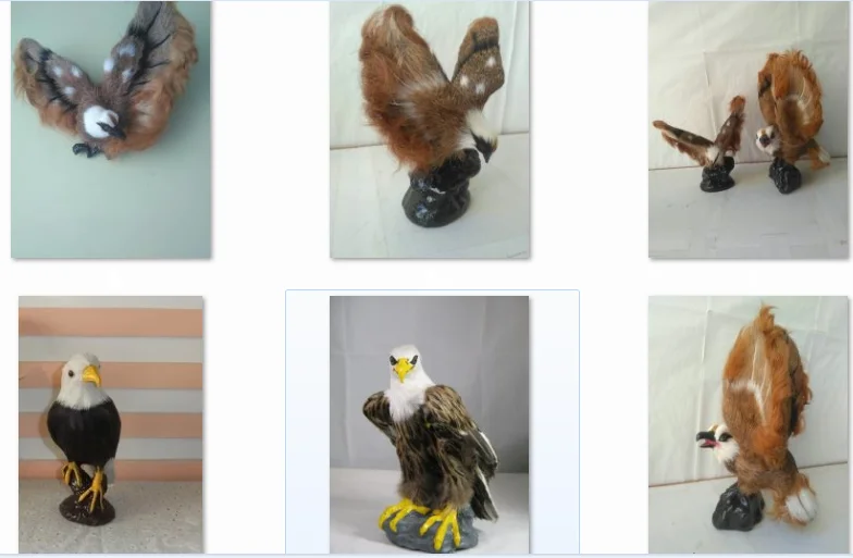 Artificial Eagle Hard Model Ornament Handicraft Home Desktop Decoration Polyethylene & Furs A2485 Gift