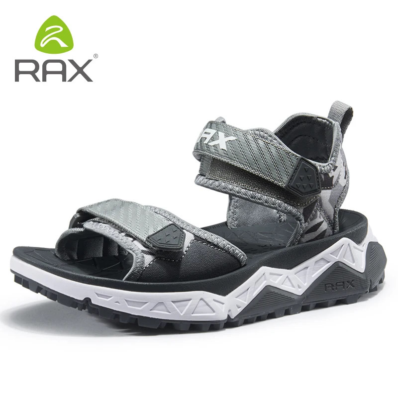 RAX Classic Men\'s Sandals Summer Soft Sandals Comfortable Men Shoes Genuine Leather Sandals Big Size Soft Outdoor Men  Sandals