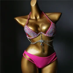 2021    VENUS VACATION rhinestone beachwear brand swimsuit diamond bandeau swimwear