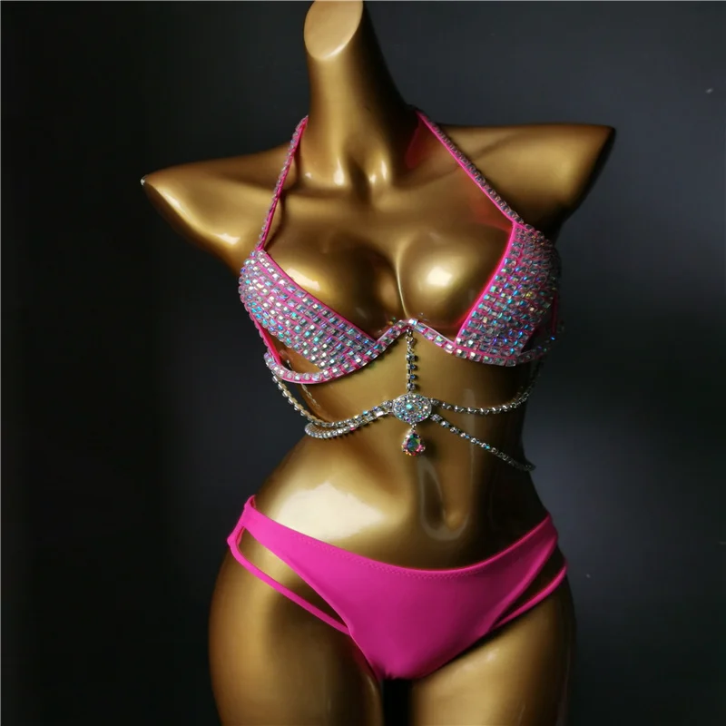 Imagem -06 - Venus Férias Diamante Conjunto de Biquíni Novo Estilo Sexy Mulher Banho Strass Bling Pedras Quente Beachwear Biquíni 2023