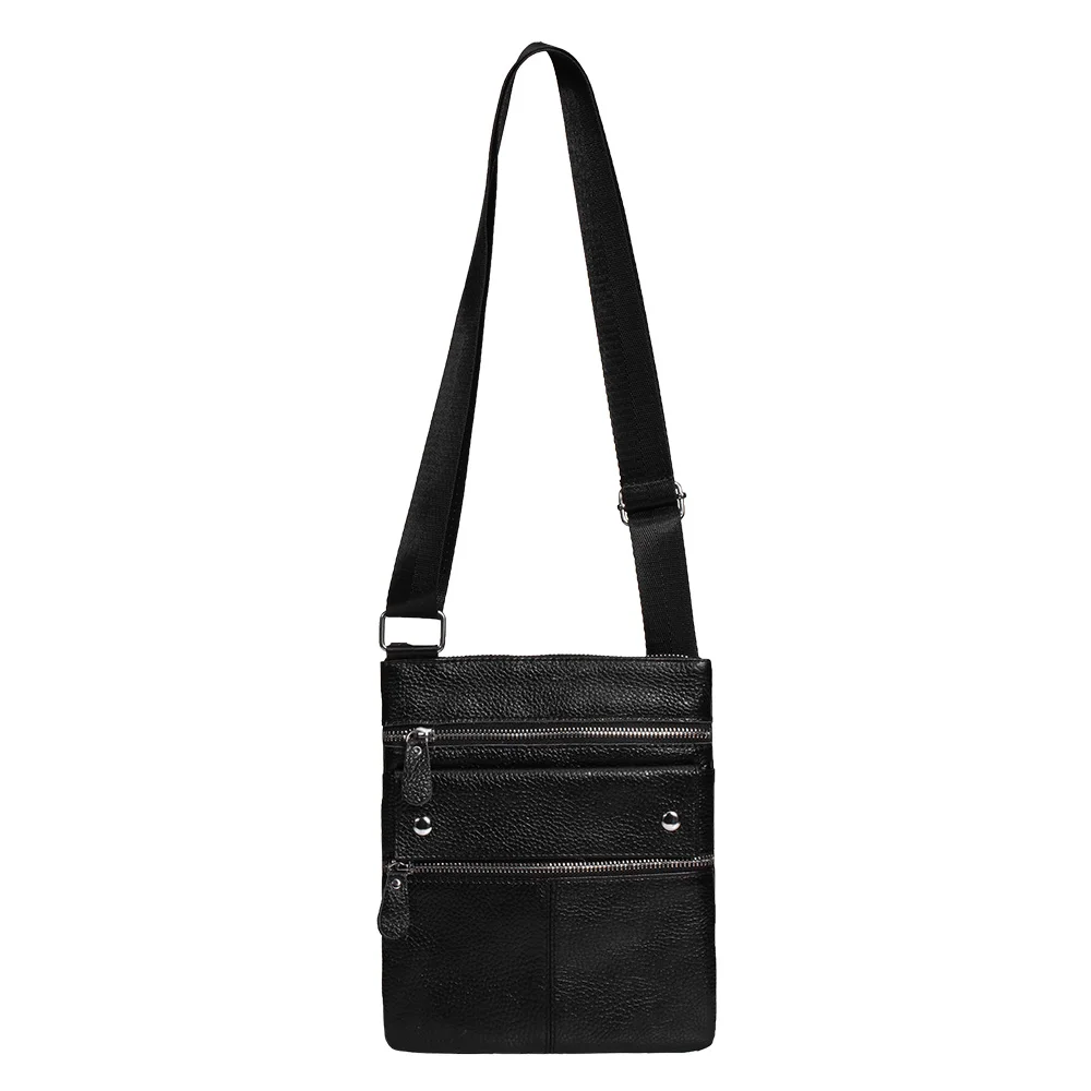 GZCZ Famous Brand Leather Men\'s Bag Casual Business Mens Messenger Bag High Quality Zipper Crossbody Bag Bolsas Male For Ipad