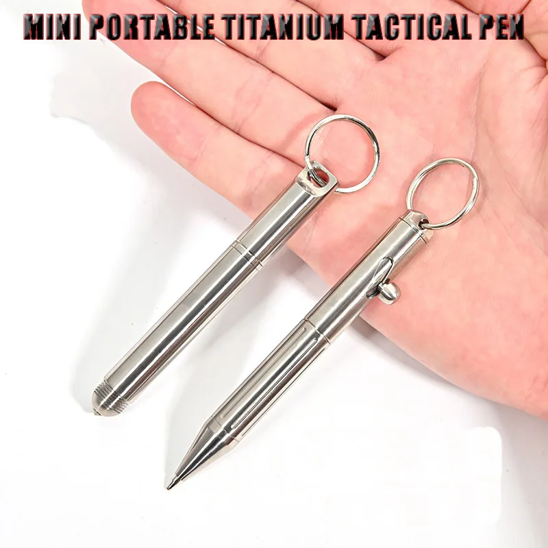 Mini Portable Titanium Tactical Pen Multi Function Self Defense Business Pen Emergency Glass Breaker EDC Tool Gift