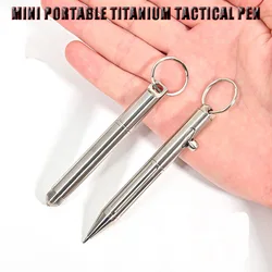 Mini Portable Titanium Tactical Pen Multi Function Self Defense Business Pen Emergency Glass Breaker EDC Tool Gift