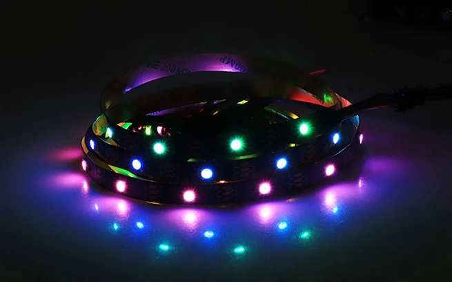 

5M 30LEDs/m SK6812 RGBW LED Pixel Strip Light 5050 SMD RGB+W 4 in 1 Flexible Tape TV Lamp WS2812B Black PCB Non-waterproof IP20