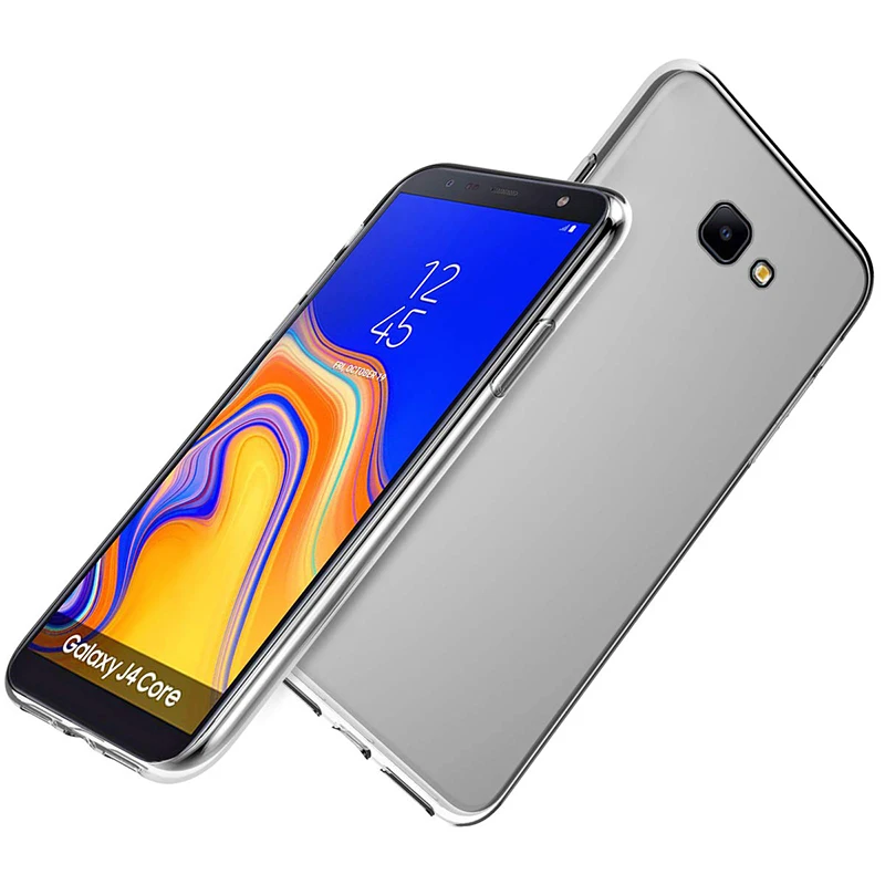 Full Cover Soft TPU Case for Samsung Galaxy J4 Plus Core Prime 2018 Clear Silicone Phone Back Armor J4Plus J4Core J4Prime J42018