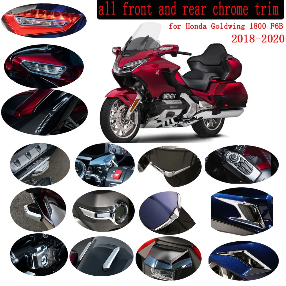 

GL1800 Motorcycle Front / Rear Chrome-plated Decorative Accessories Trim LED Turn Signal Light For Gold Wing GL 1800 F6B 2018-21