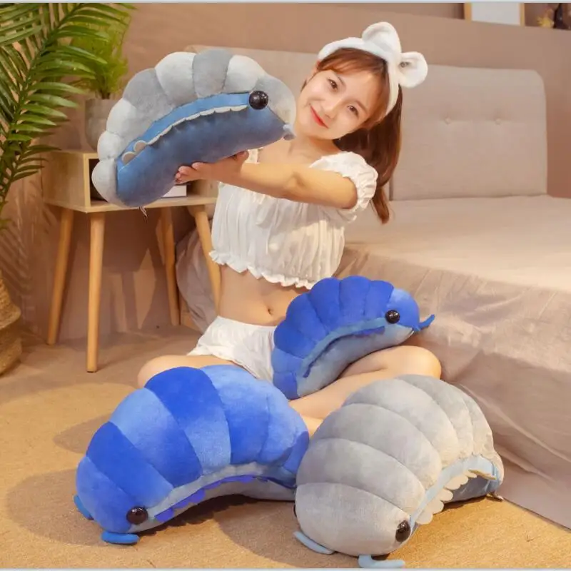 30/50cm Likelike Insect Plush Toys Pill Bug Stuffed Soft Animals Pillow Back Cushion Insect Doll Kids Toys Girls Boys Gift