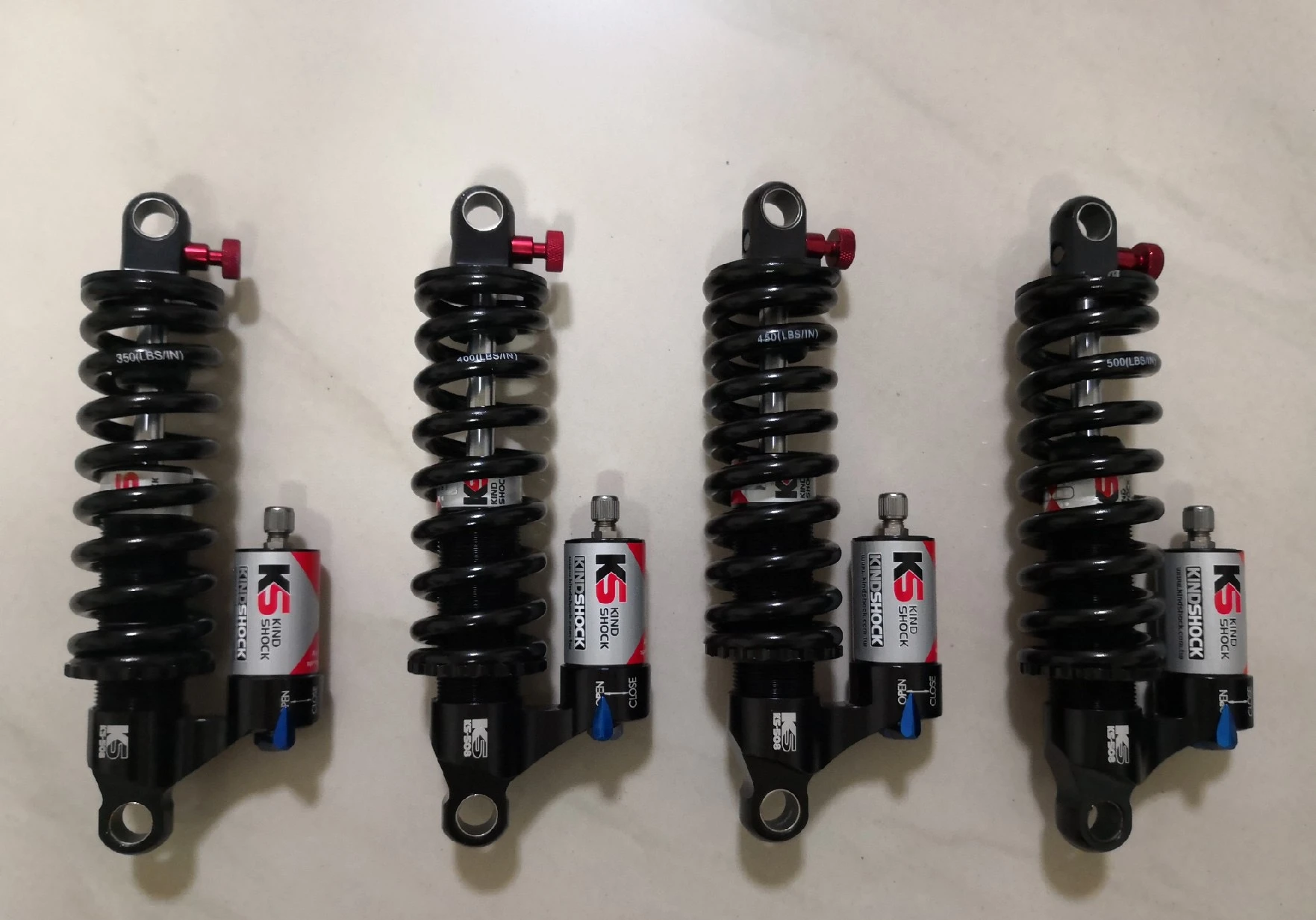 Mountain Bike Coil Shock 200X57mm 200mm Coil Shock Compression Rebound Adjust 150-650lbs Spring MTB Shock Not Fox Rockshox Shock