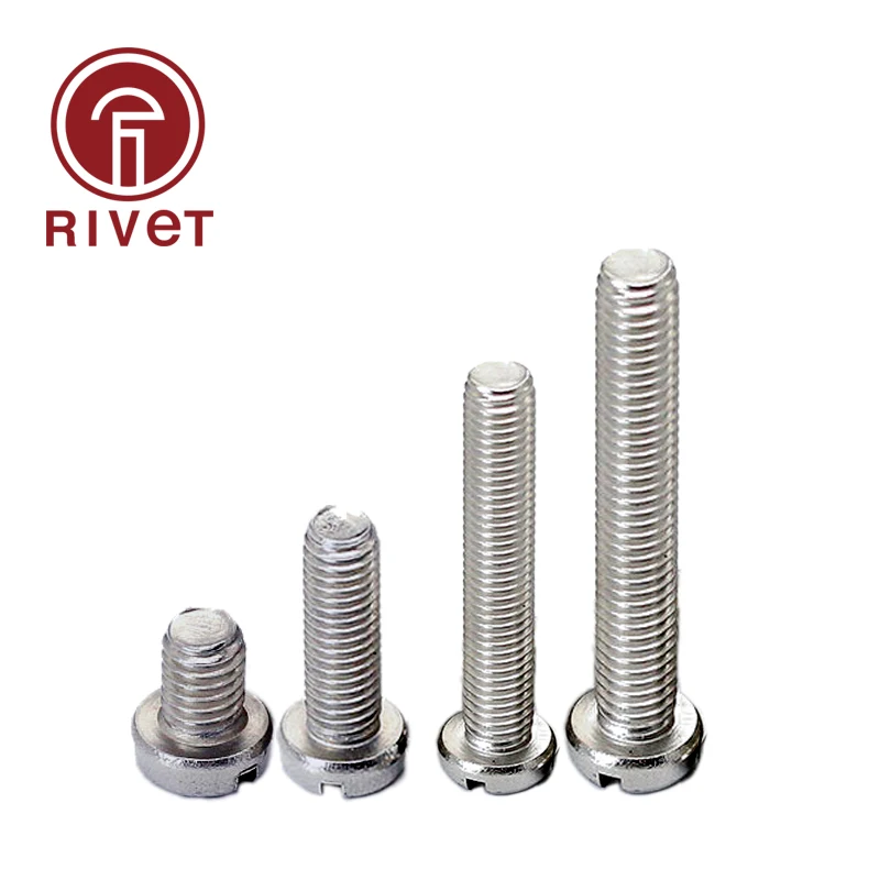 304 A2-70 GB65 DIN EN ISO 1207 A2-70 M2 M2.5 M3 Stainless Steel Slotted Cap Slot Column Round Cheese Head Screw 20/50/100 pcs