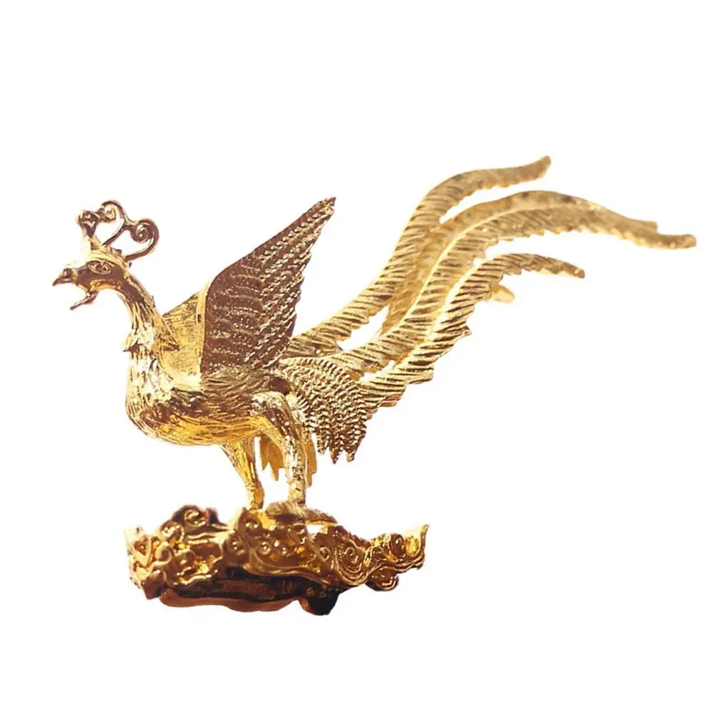 Antique Gold Phoenix Incense Burner Incense Stick Holder Zinc Alloy Aromatherapy Furnace Home Decor