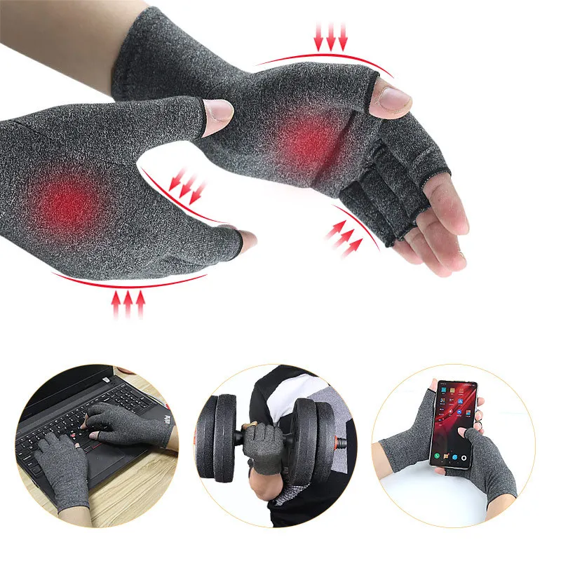 1 Pair Arthritis Gloves Touch Screen Anti-Arthritis Treatment Compression Gloves And Pain Relief To Warm The Joints Wristband