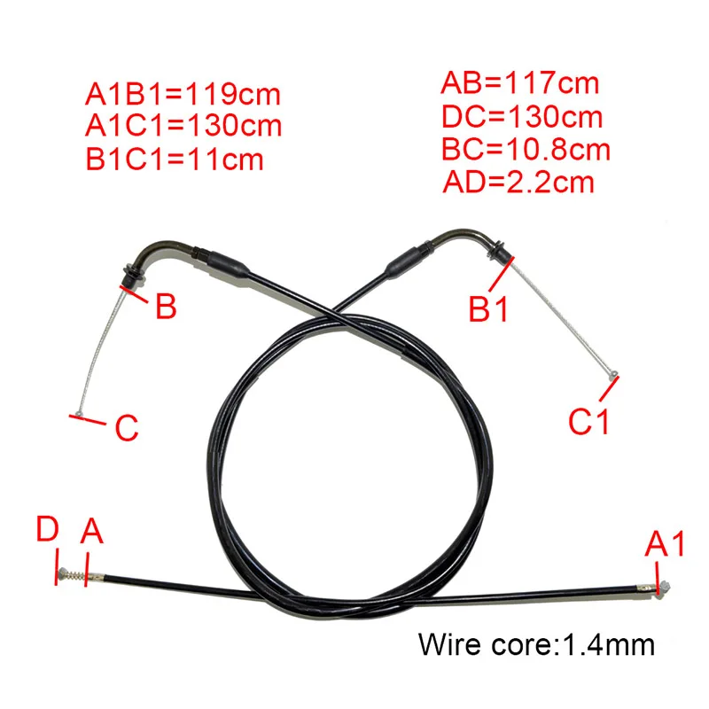 90cm/ 110cm/ 130cm/ 150cm Motorcycle Accessories Throttle Line Cable Wire For Harley Sportster XL883 XL1200 XL 883 1200