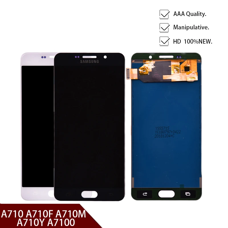 

High Quality A7 2016 Display For Samsung Galaxy A7 2016 A710 A710F A710M A700K A7100 LCD Display Touch Screen Digitizer Assembly