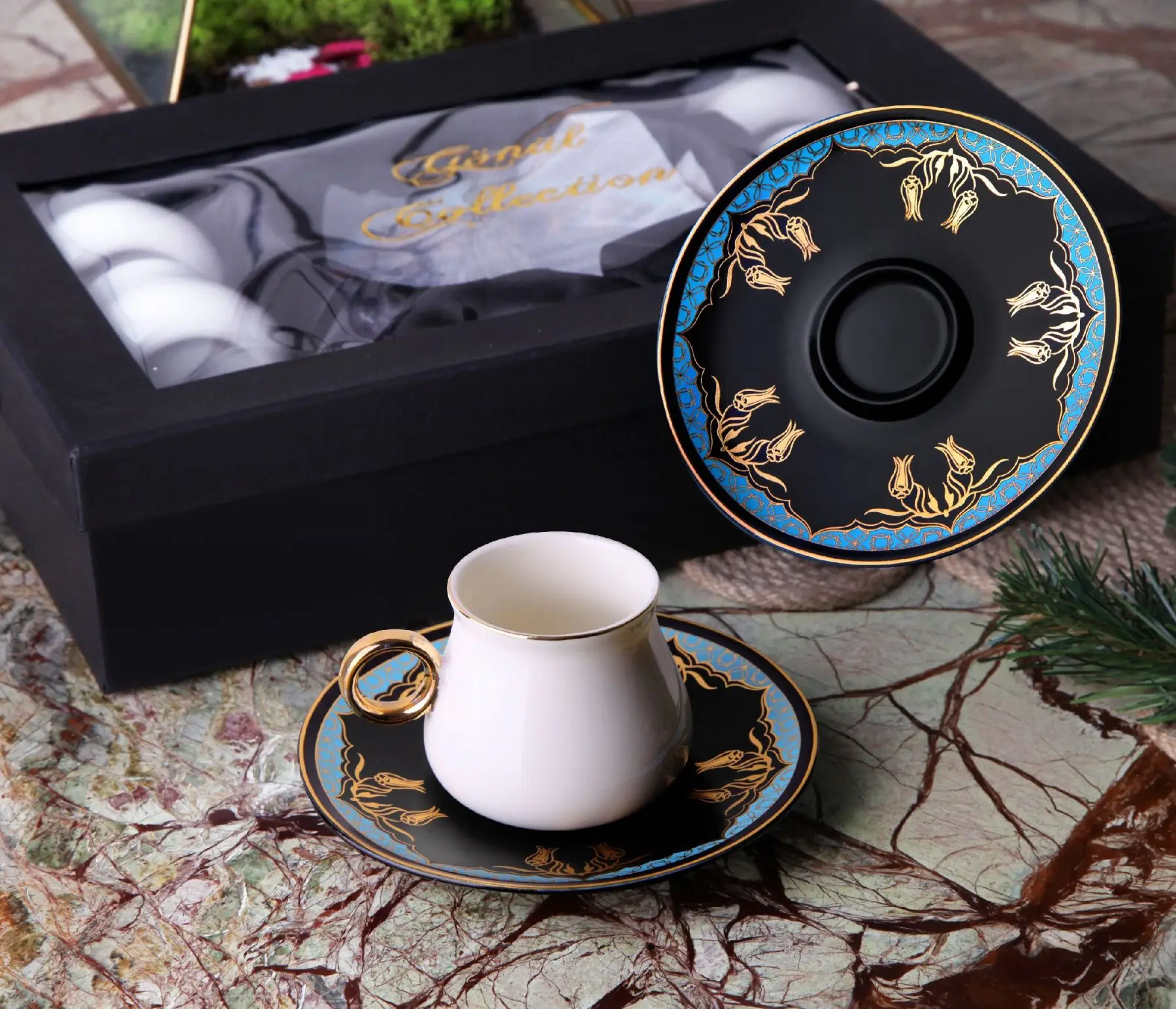 DOLBOVI 6 Personality Porcelain Turkish coffee cup cup Pad Set (PE-7099) PT2 mug кружка coffee cup cup