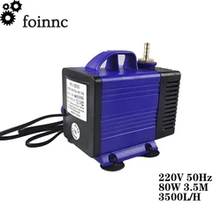 CNC pompa 220V 80W çok fonksiyonlu dalgıç pompa 3.5M 3500L/H mili soğutma gravür kesme makinesi (Ücretsiz 5m PU tüp)