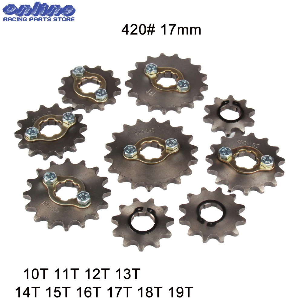 420# 17mm 10 11 12 13 14 15 16 17 18 19 Teeth Front Engine Sprocket For Z50 CRF50 Dirt Pit Bike Monkey ATV Quad Motorcyle Chain