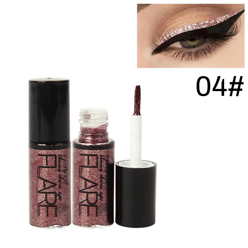 Professional Makeup Silver Rose Gold Color Liquid Glitter Eyeliner Shiny Eye Liners Women Eye Pigment Korean Cosmetic Waterproof