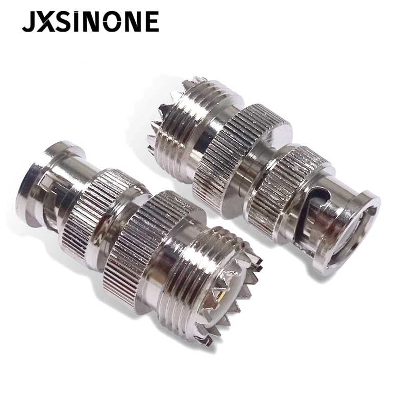 JXSINONE 1 قطعة BNC ذكر التوصيل إلى SO239 UHF أنثى PL-259 جاك RF محوري كابل محول موصل C20066