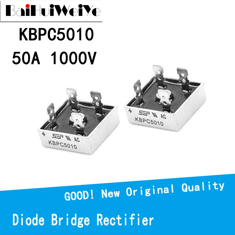 2PCS/LOTE KBPC5010 50A 1000V Diode Bridge Rectifier kbpc5010 Power Rectifier dDiode Electronica Componentes