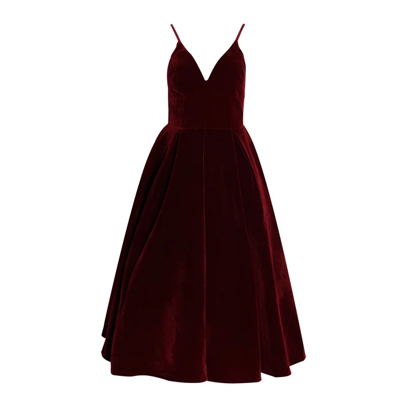 Burgundy Homecoming Dresses V Neck Party dresses Formal Dresses Elegant Party Cocktail Dress Back to home Dreaaes Prom Dresses