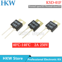 2-5pcs KSD-01F 40 45 50 60 70 80 90 100 DegC NC Normally Closed NO Normally Open 2A Temperature Sensor Switch Thermostat JUC-31F