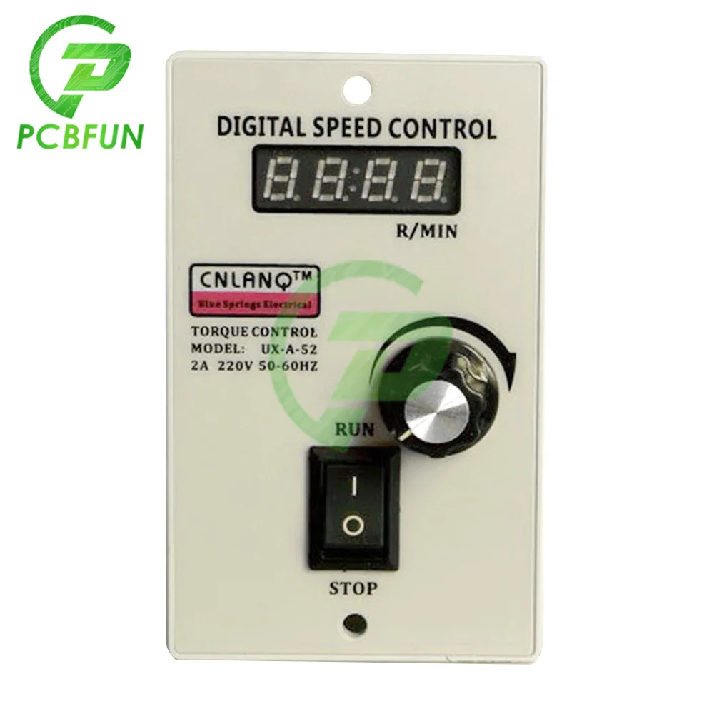 AC 220V 400W Digital display Motor Speed UX 52 Pinpoint Regulator Controller Forward & Backward 50/60hz