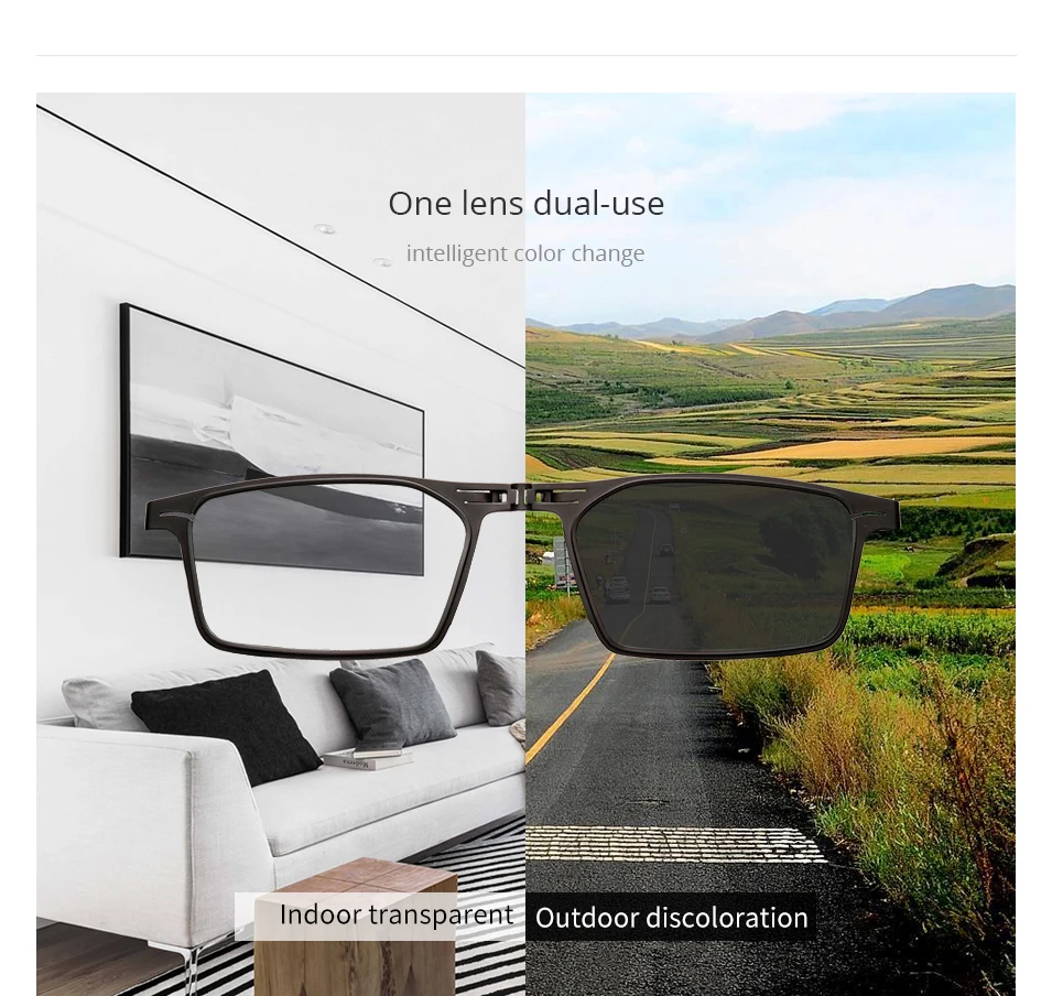 FONEX Photochrome Grau Anti Blau Blocking Folding Lesebrille Männer Frauen 2021 Hyperopie Leser Schraubenlose Brillen LH015 – Detail 3