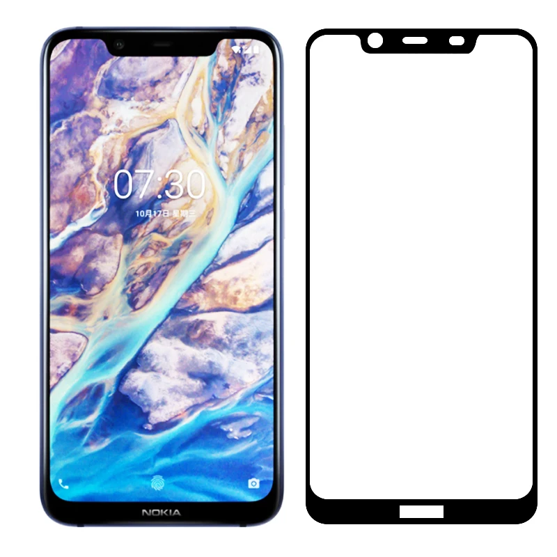 For Nokia 2.3 3 3.1 4.2 6 (2017) X5 X6 5.1 6.1 7 Plus  Tempered Glass Protective Film Full Glue Screen Cover Protector