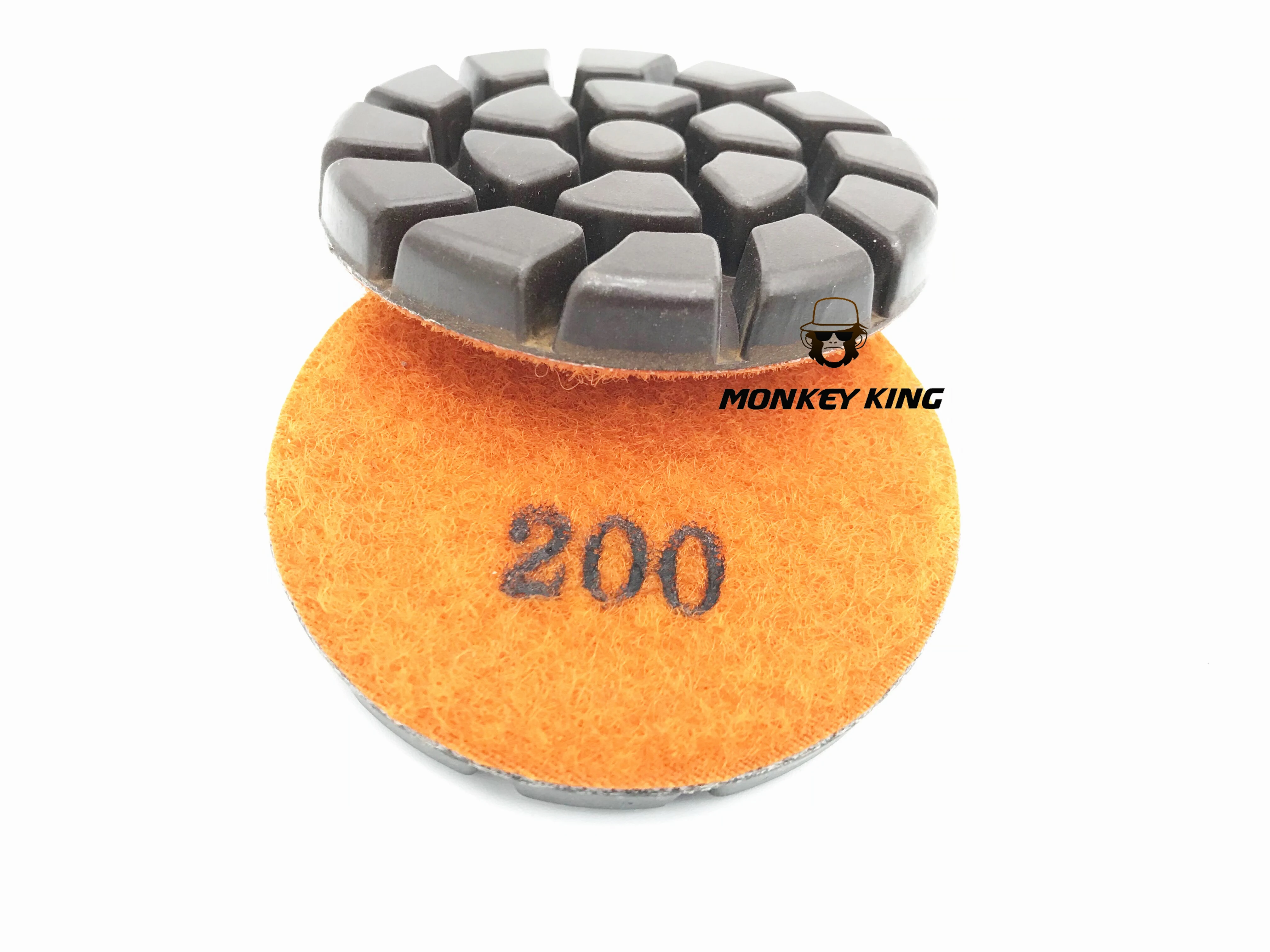 Juego de almohadilla de pulido de suelo de diamante de transición híbrido de cobre, 3 ", 80mm, 9 piezas, 10mm de espesor para piedra de hormigón