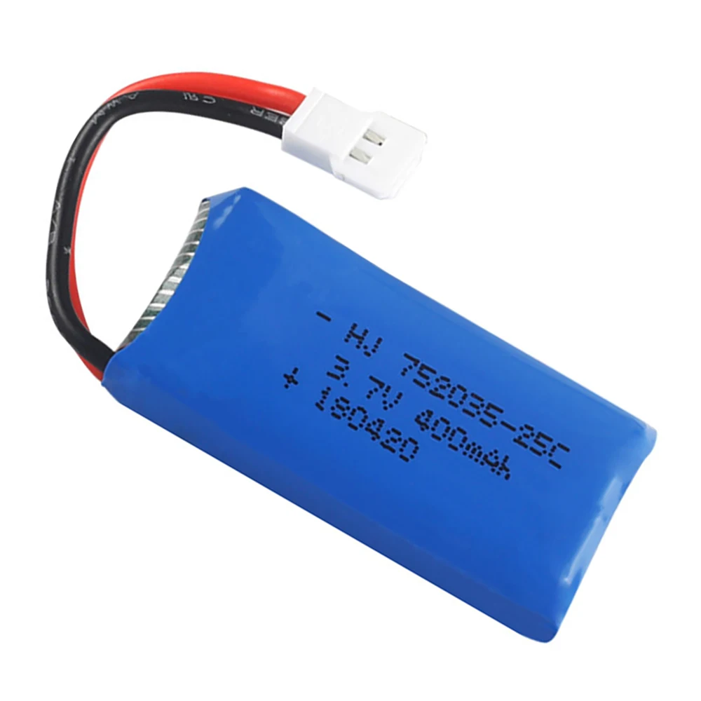 3pcs 3.7V 400mAh 752035 25C Drone Rechargeable Lipo Battery For RC Drone E33 E33C H99W KY101 H31 H6C H98 H107 Quadcopter Parts