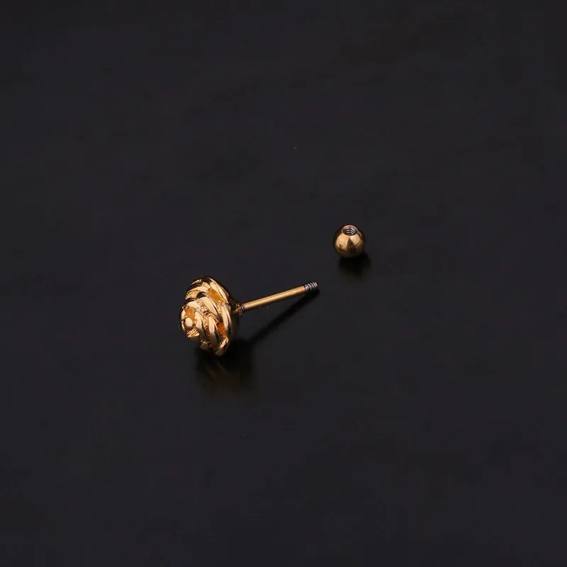 Airplane Butterfly Flower  Ear Piercing Stud Cz Cartilage Helix Conch Screw Back Earring Tragus Helix Cartilage Piercing Jewelry
