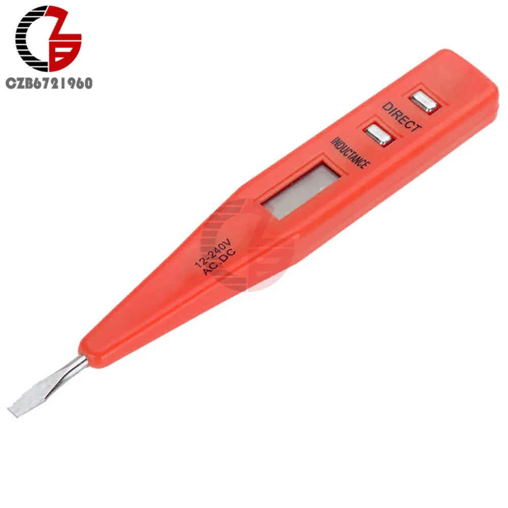 AC DC 12V-250V Voltage Tester Pen 12V 24V 36V 48V 110V 220V LCD Digital Voltmeter Wall Electric Voltage Detector Monitor Tester