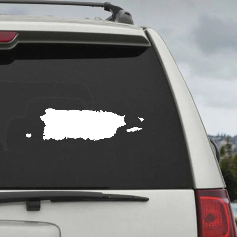 Puerto Rico Flag Vinyl Art Sticker Car Fuel Tank Cap Window Decor, Taino Garita Coqui Laotop Decals for Apple MacBook Air/ Pro