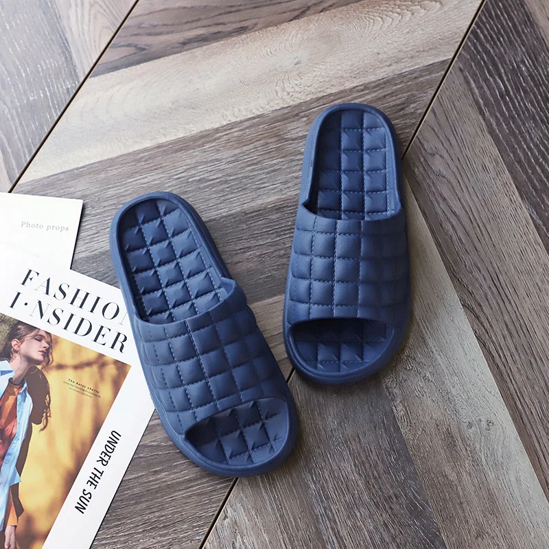 Zapatillas de interior antideslizantes para mujer y hombre, chanclas planas de verano, cómodas, para el hogar y el baño