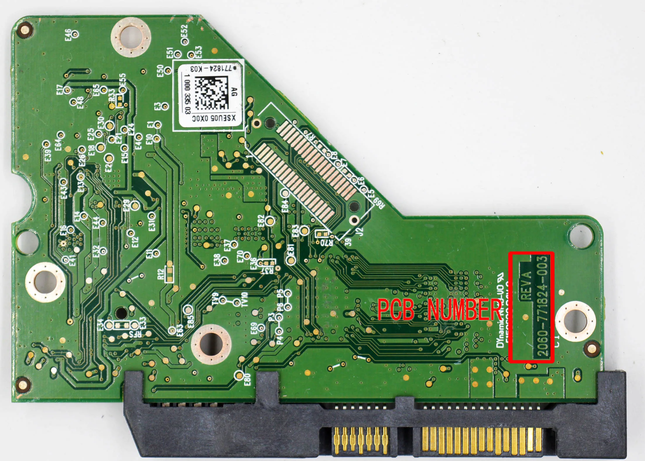 Placa lógica PCB HDD 2060- 771824 -003 REV A, 2060- 771824 -003 REV P1. 2060 771824   003 / 771824 -K03, 771824 -L03