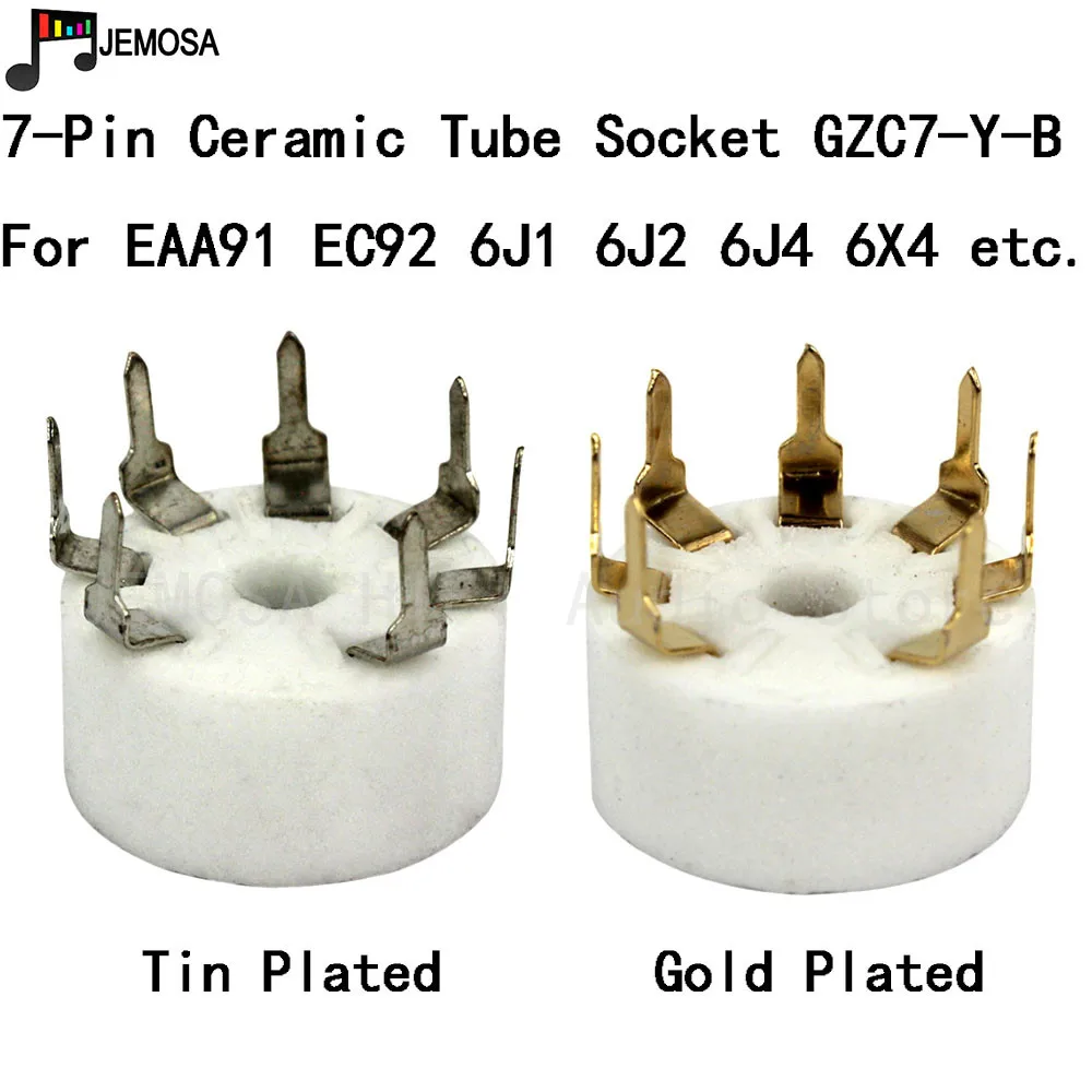 7pin B7G Ceramic Vacuum Tube Socket For EC92 6H2 EZZ91 6X4 EZ90 6Z4 EF95 6AU6 6J4 6AQ5 EF94 6J2 6J1 6C4 Tube Audio PCB Mount